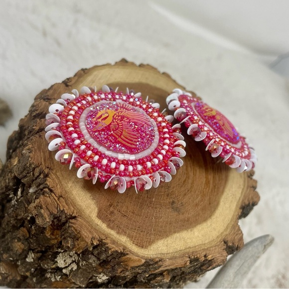 Beaded Native Earrings - Picture 3 of 5